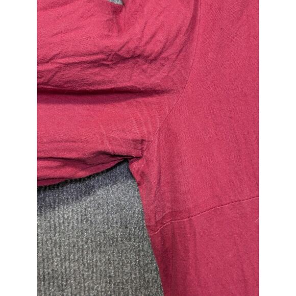 Svarga Ukraine Dress Womens 42 Embroidered Floral Cotton Traditional Red - Picture 6 of 16